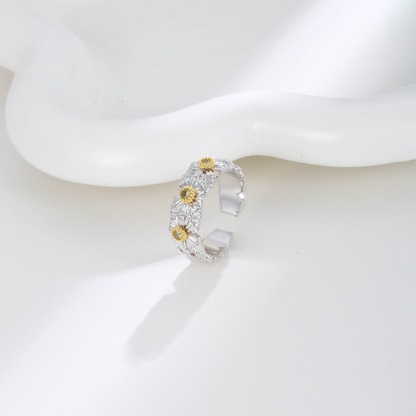 G&R Forest Style Fresh Little Daisy925Silver ring