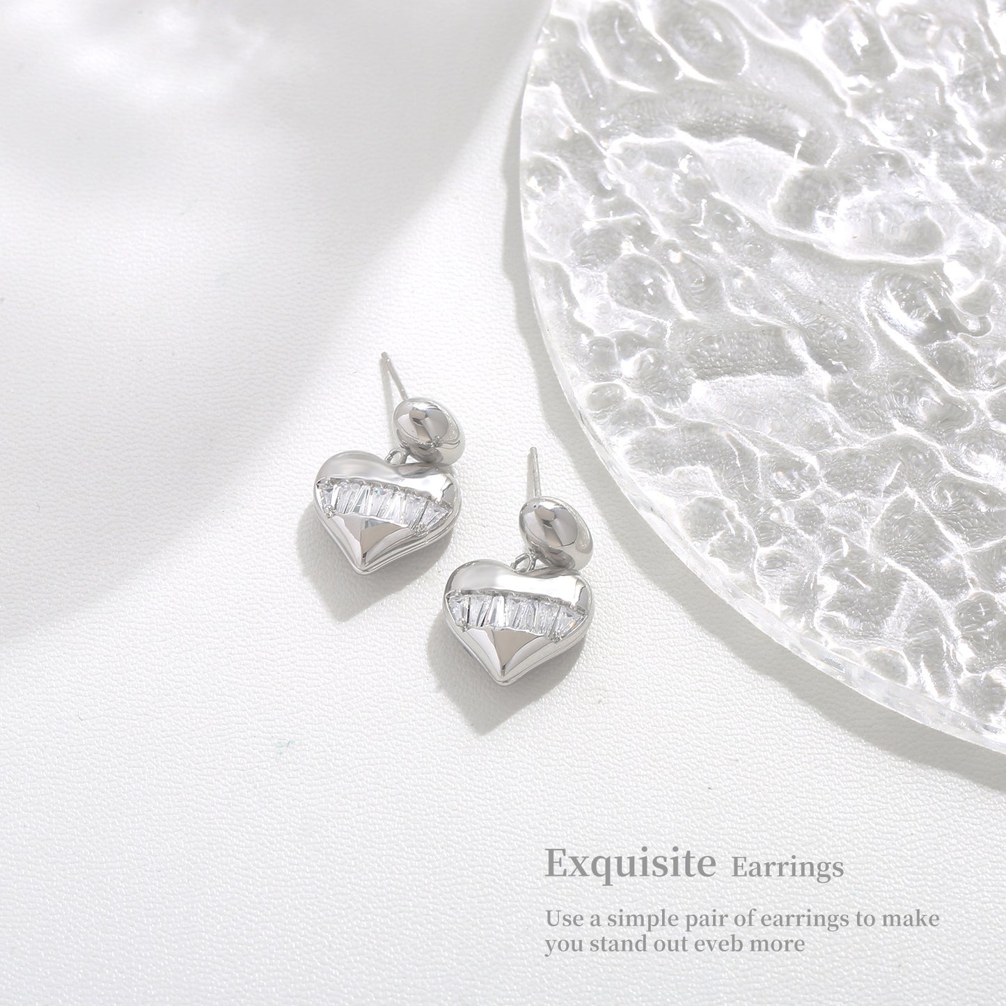 G&R Sweet Cool Style Earrings925Silver Zirconia Earrings