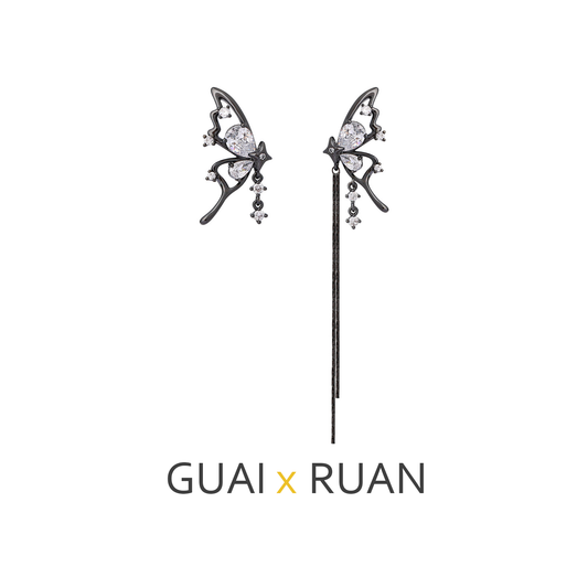 G&R Asymmetric Tassel Earrings for Women925Silver Needle