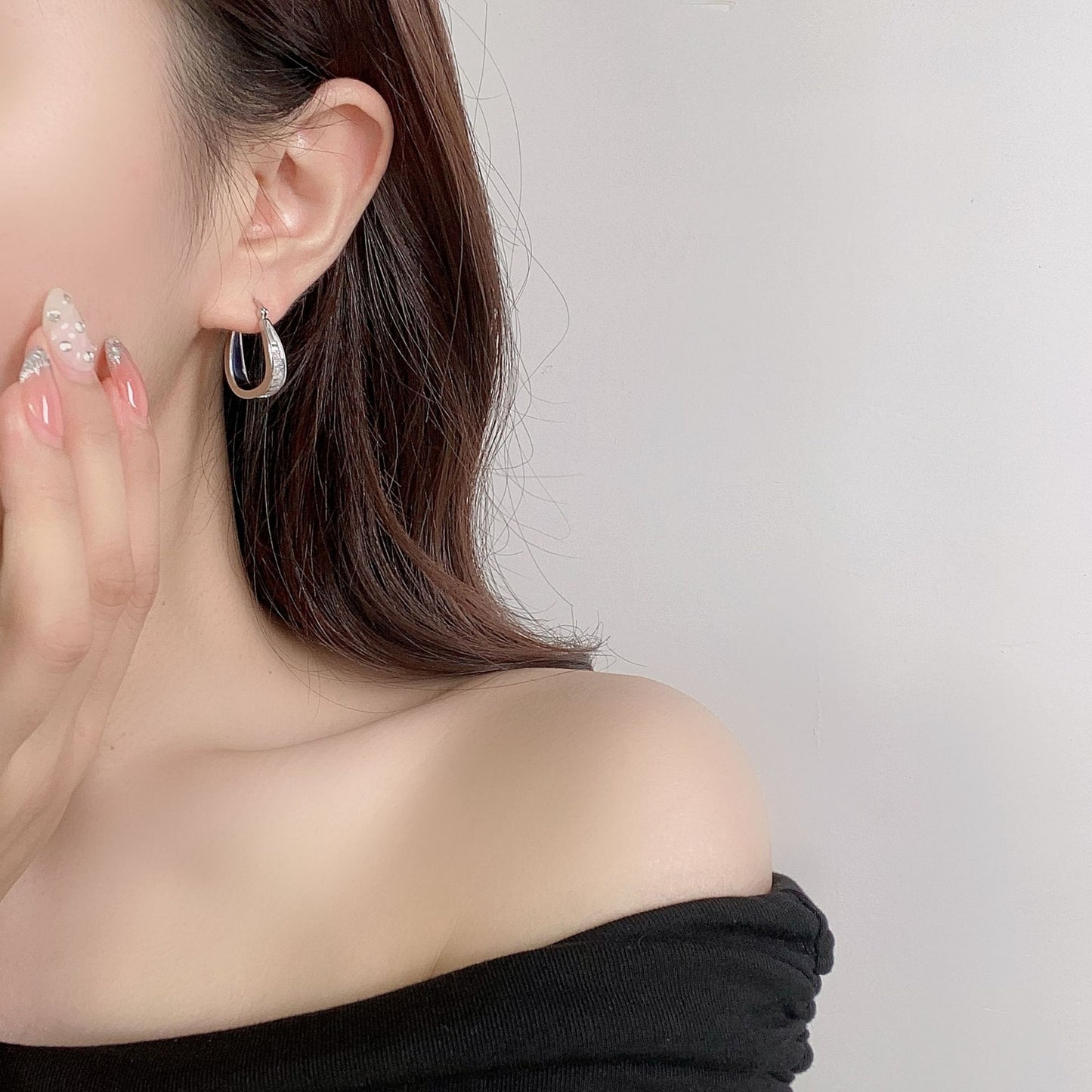 G&R Denim Blue Oil Drop Earrings S925Silver