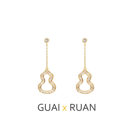 G&R Gourd Pendant Earrings s925Silver