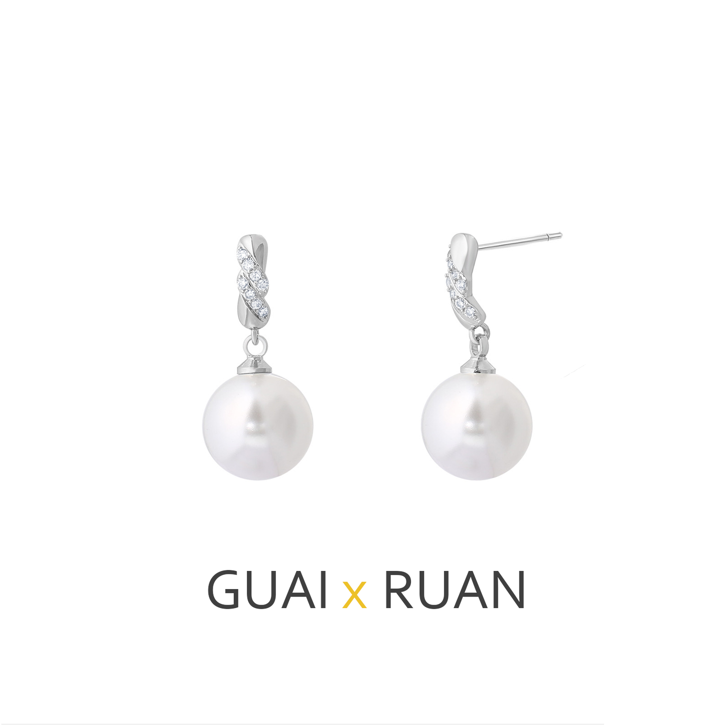 G&R Pearl Small Earrings Design Sense Studs Light Luxury High-end Earrings for Women925Silver