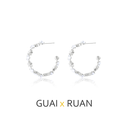 G&R Minimalist Style Earrings s925Sterling Silver Earrings Niche High-End Feel Earrings