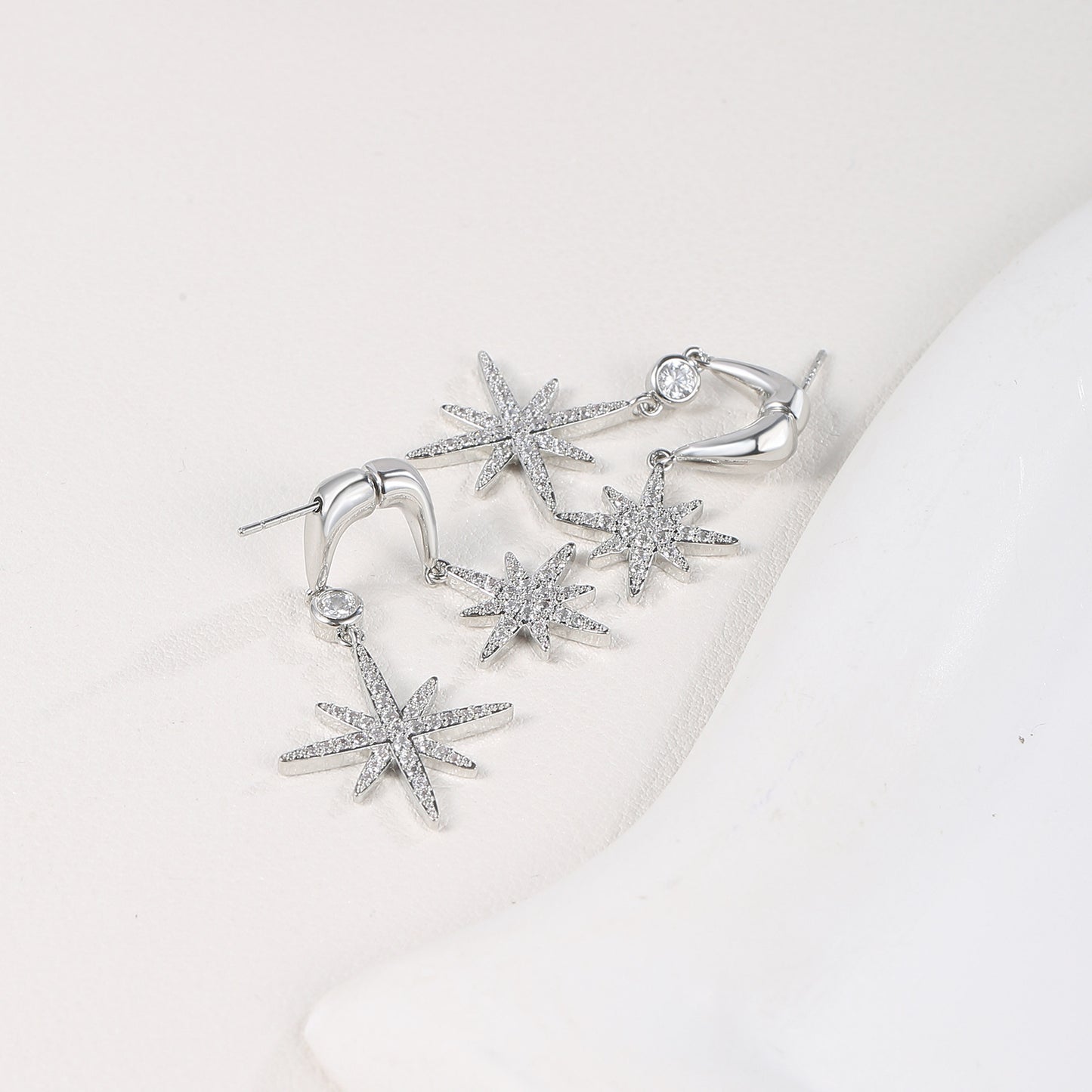 G&R Star European and American Style Earrings925Silver Needle Fashionable Elegant Earrings for Women