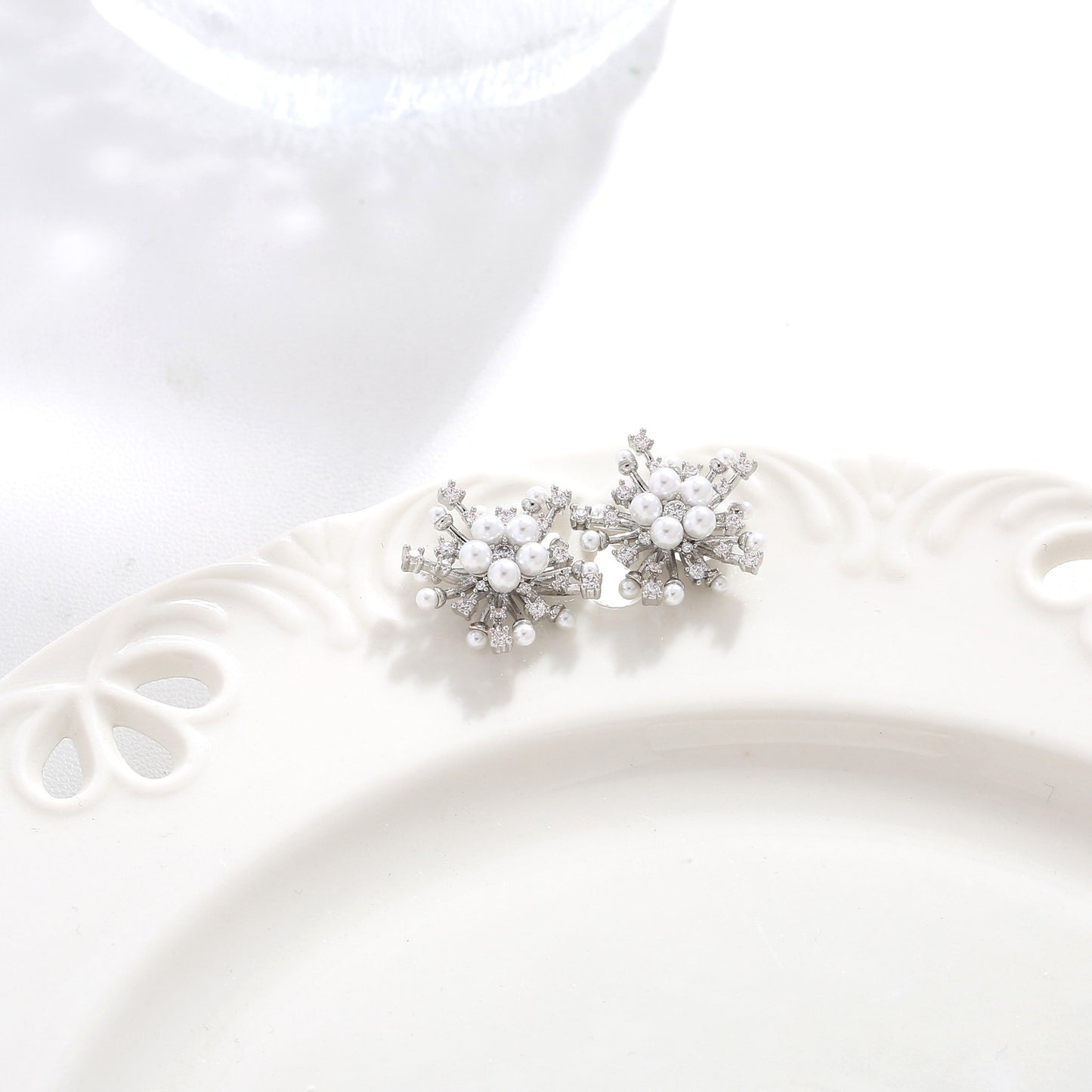 G&R Ear Studs925Silver Needle Pearl Earrings Niche High-end Women's Earrings
