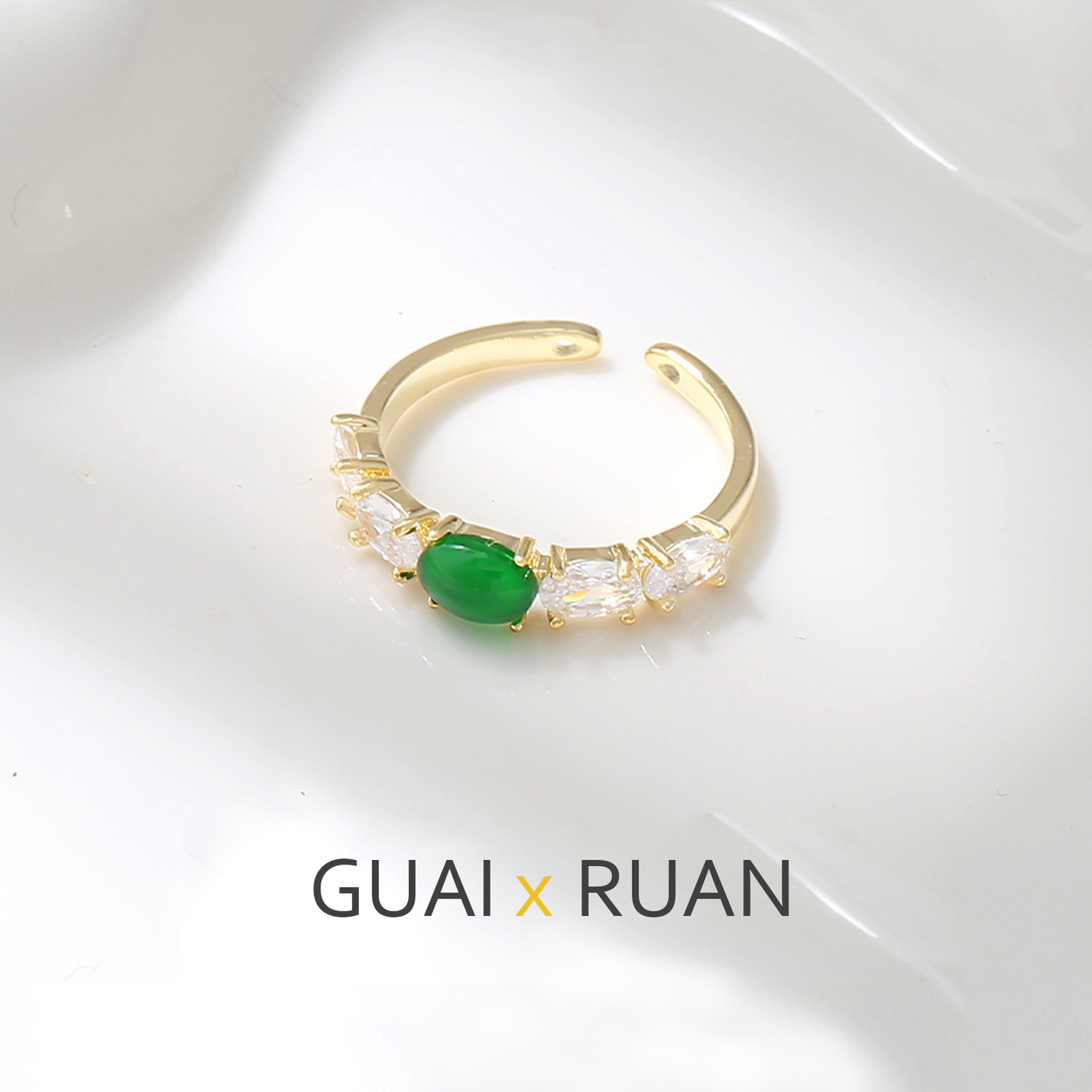 G&R Ring Temperament925Ring Personality Fashion Index Finger Ring for Women