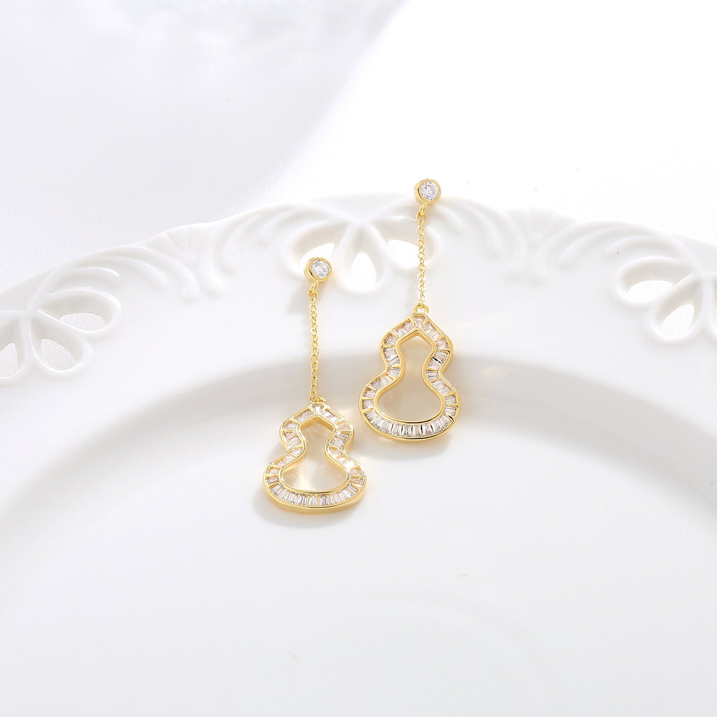 G&R Gourd Pendant Earrings s925Silver