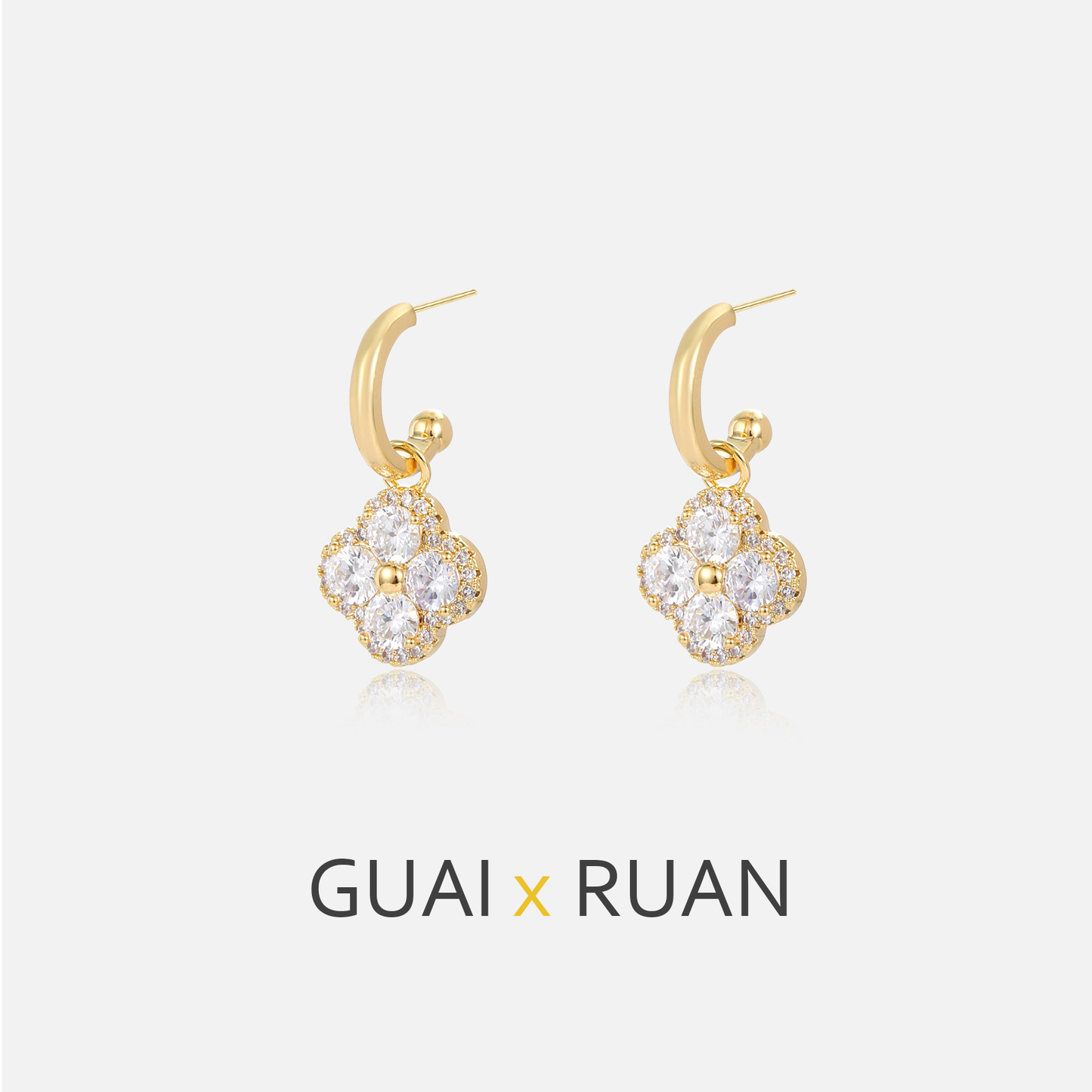G&R Super Shiny Elegant Earrings925Silver Needle Fashionable Elegant Earrings for Women