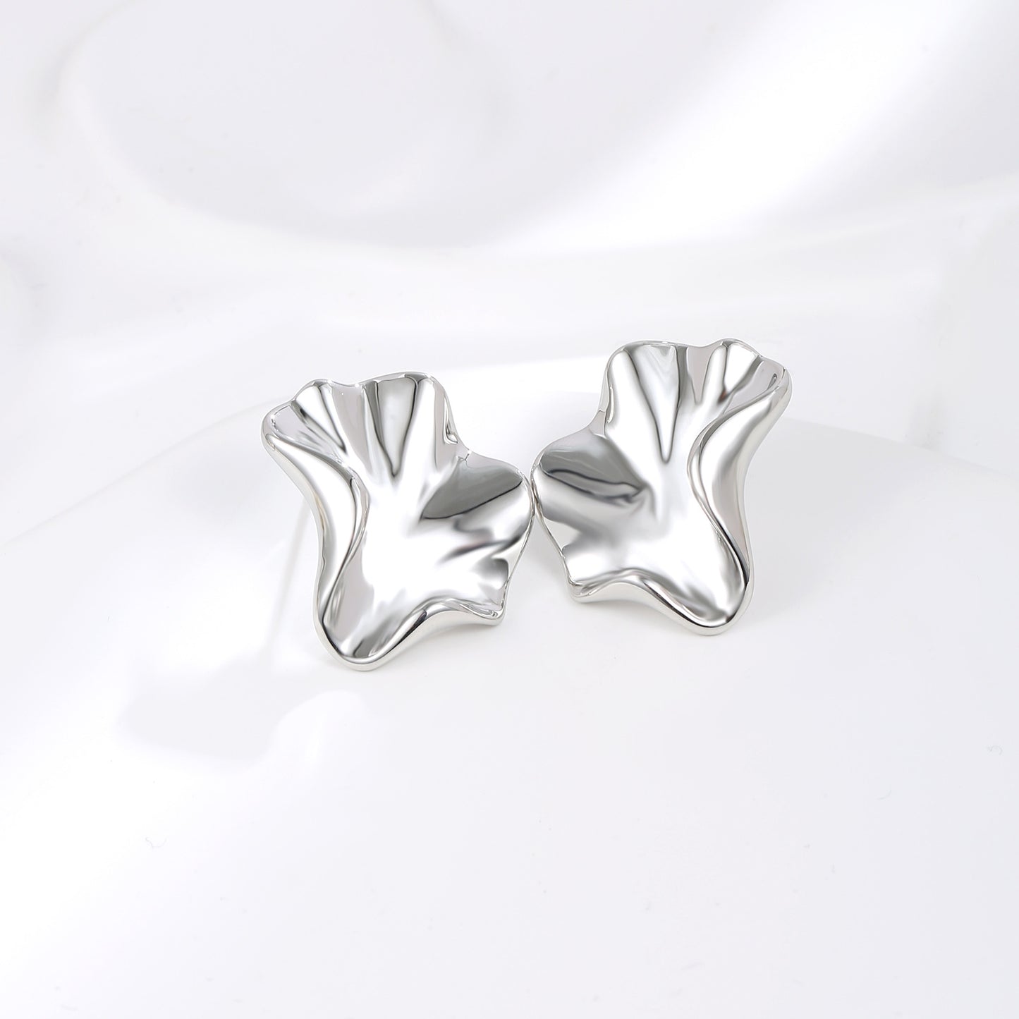 G&R Irregular Concave-Convex Metal ins Ear Studs925Silver earrings are light luxury and high-end