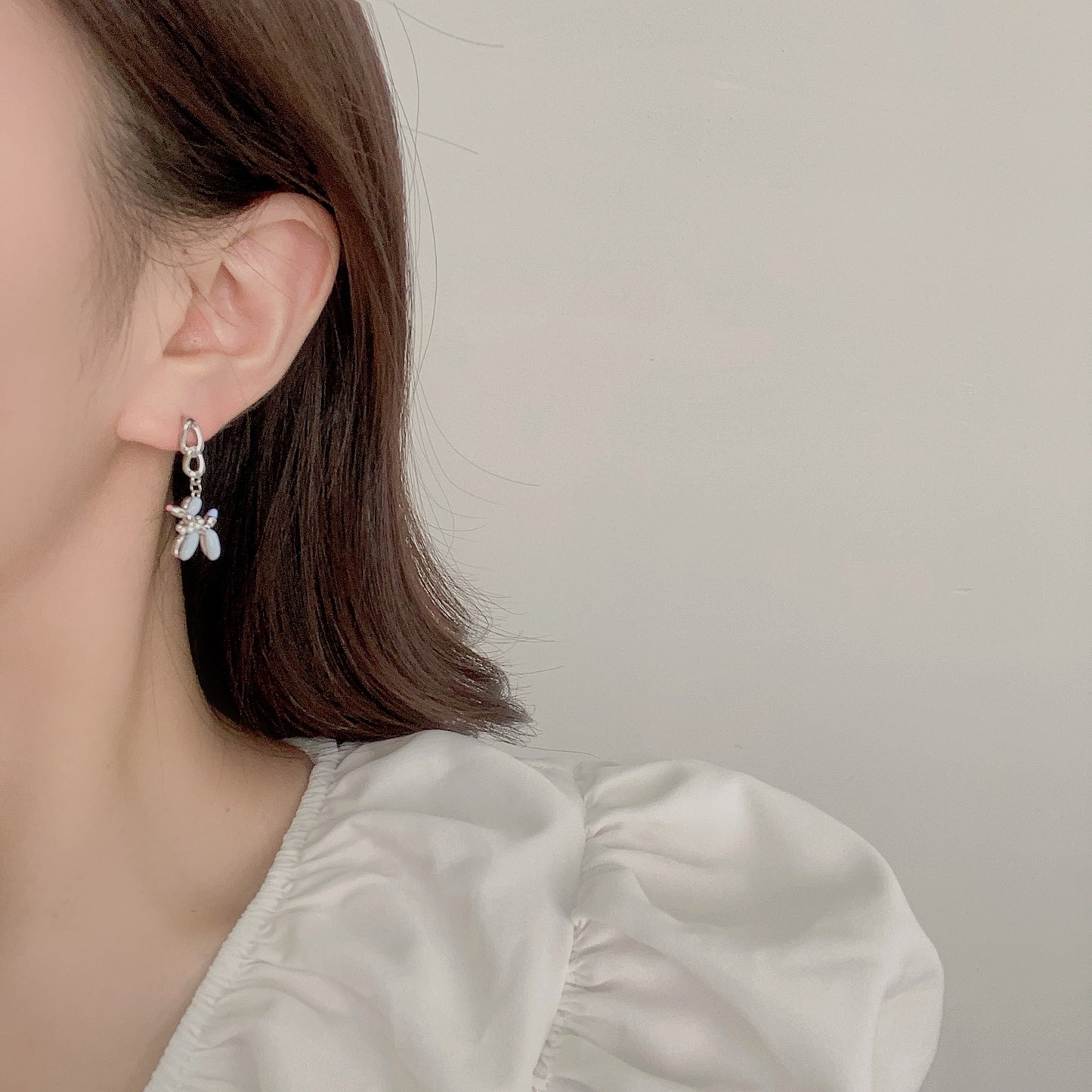 G&R Unique Puppy925Pure Silver Earrings Elegant Oil Drop Earrings